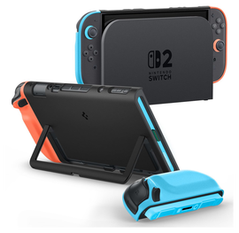 Spigen Nano Pop Nintendo Switch 2 Hoesje met Kickstand Rood Blauw