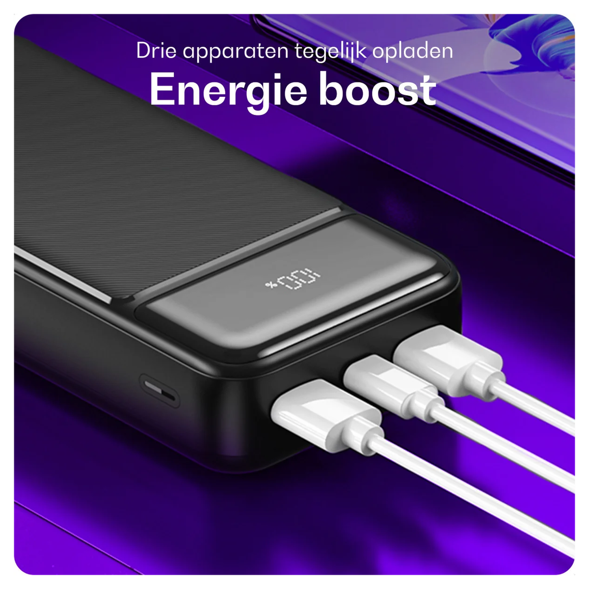 Buddi Boost 20.000 mAh Powerbank Met Display Duo Pack Zwart 22.5W afbeelding 15