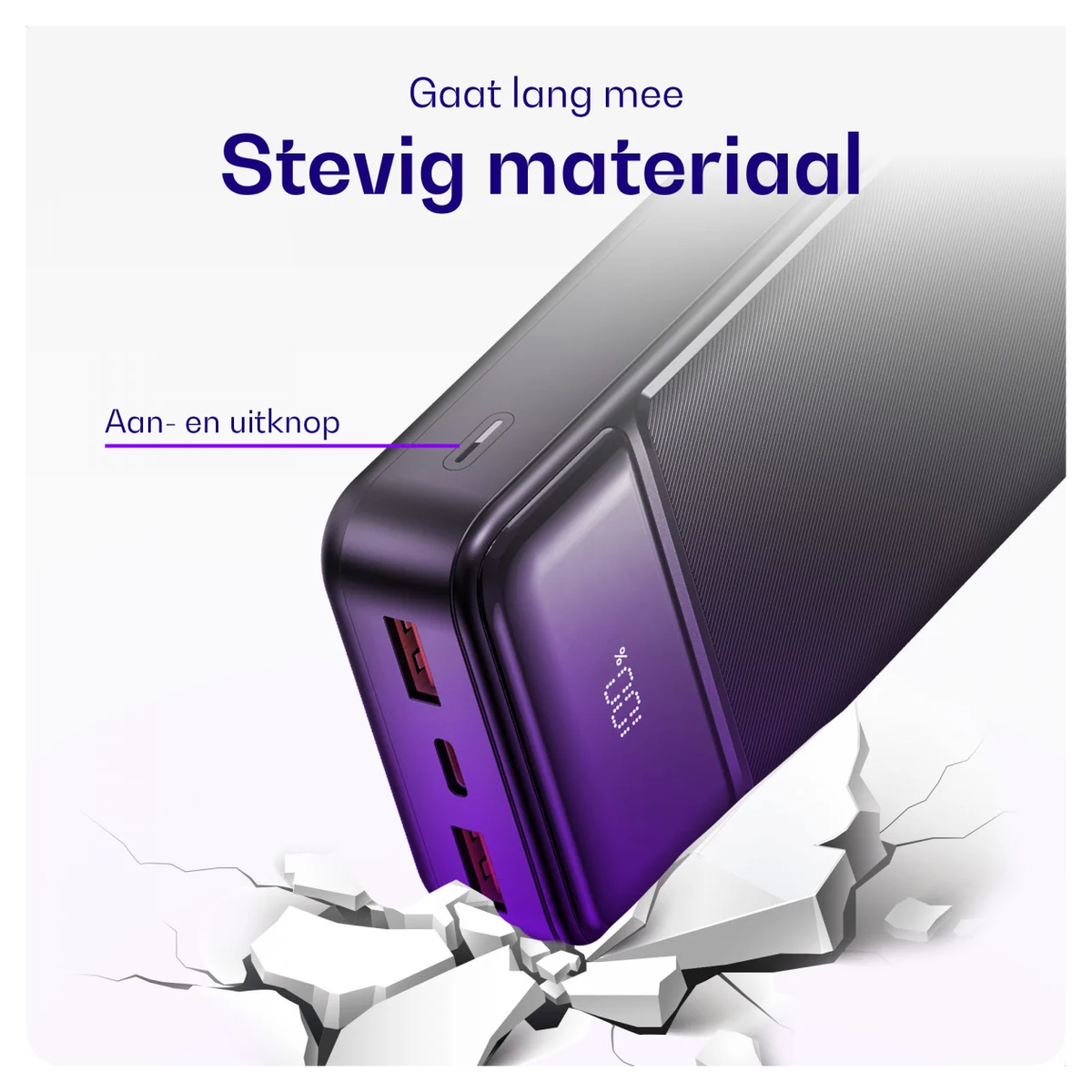 Buddi Boost 20.000 mAh Powerbank Met Display Duo Pack Zwart 22.5W afbeelding 6