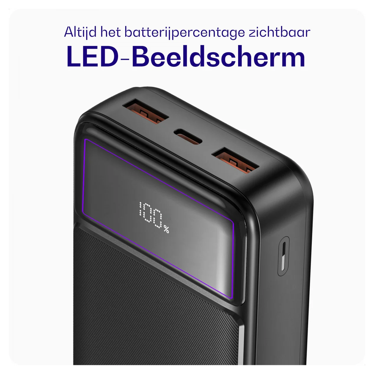 Buddi Boost 20.000 mAh Powerbank Met Display Duo Pack Zwart 22.5W afbeelding 7