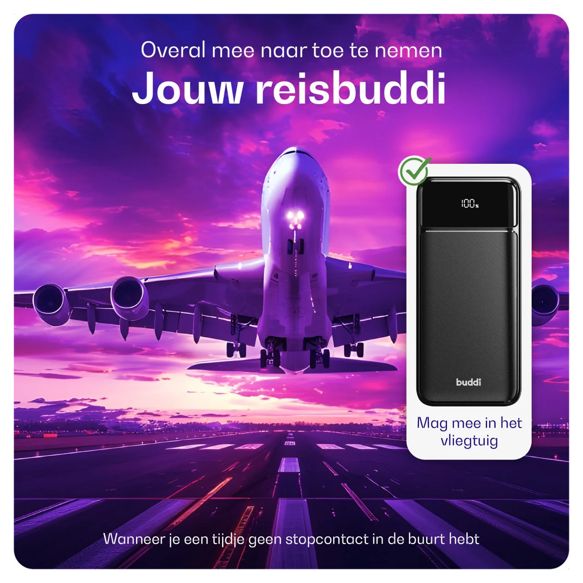 Buddi Boost 20.000 mAh Powerbank Met Display Duo Pack Zwart 22.5W afbeelding 12