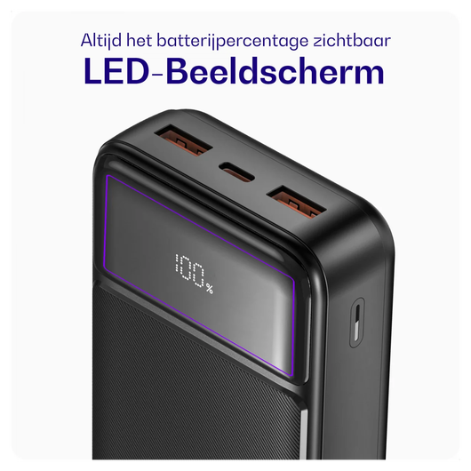 Buddi Boost 20.000 mAh Powerbank Met Display Duo Pack Zwart 22.5W afbeelding 7