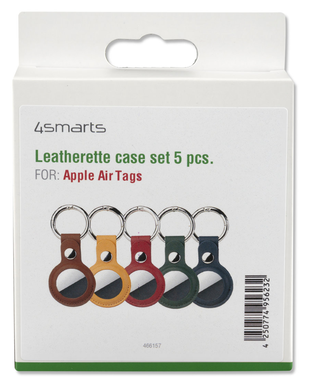 4smarts Apple AirTag Kunstleer Kleurrijk Sleutelhanger Hoesje (5-Pack) afbeelding 10