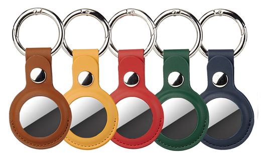 4smarts Apple AirTag Kunstleer Kleurrijk Sleutelhanger Hoesje (5-Pack) afbeelding 1