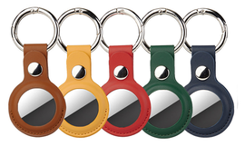 4smarts Apple AirTag Kunstleer Kleurrijk Sleutelhanger Hoesje (5-Pack)