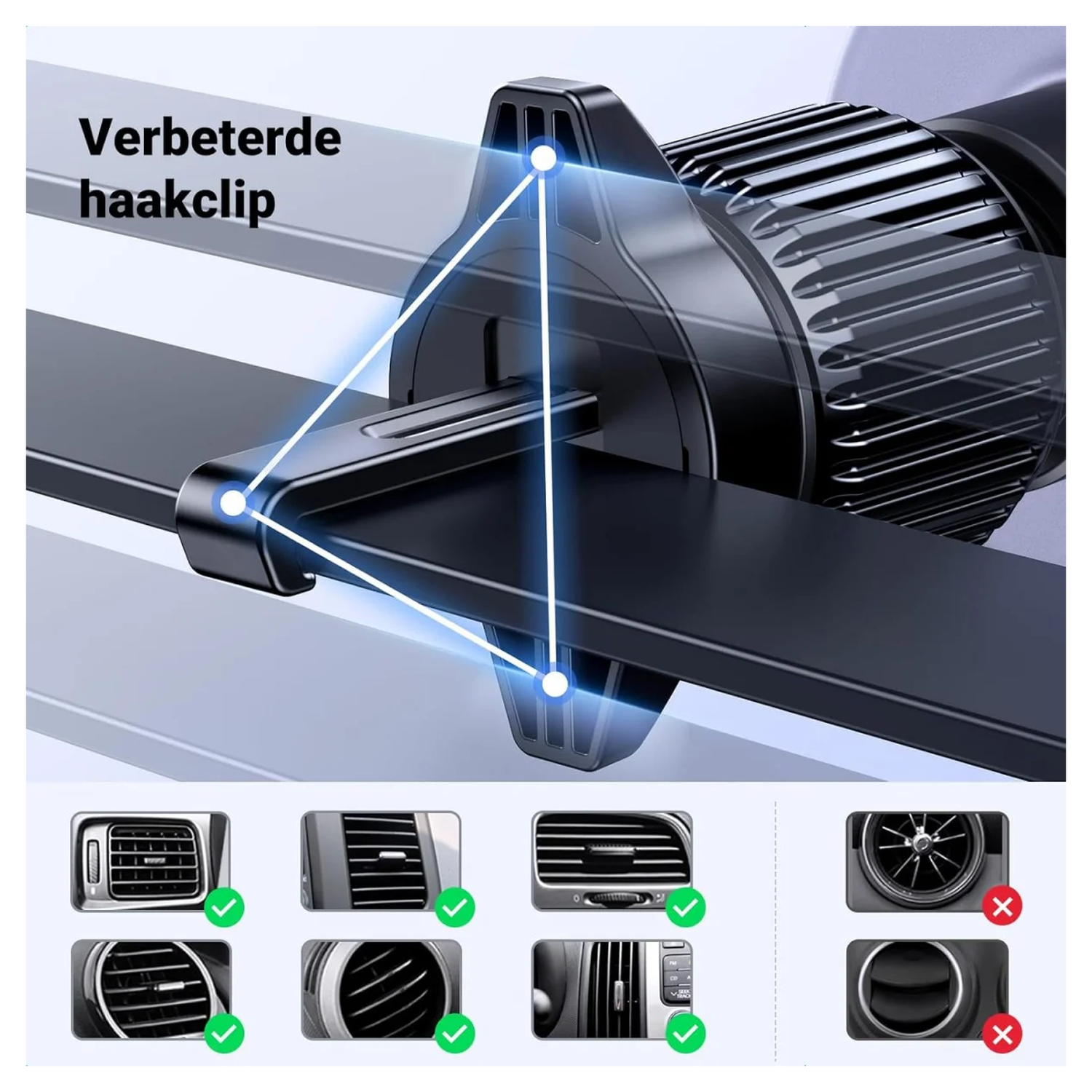 UGREEN MagSafe Magnetische Ventilatierooster Telefoonhouder Auto afbeelding 5