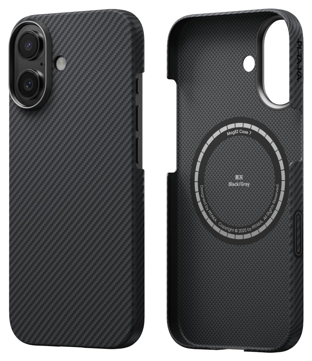 PITAKA Ultra-Slim iPhone 17 Hoesje 600D MagSafe Ultra Dun Zwart afbeelding 5