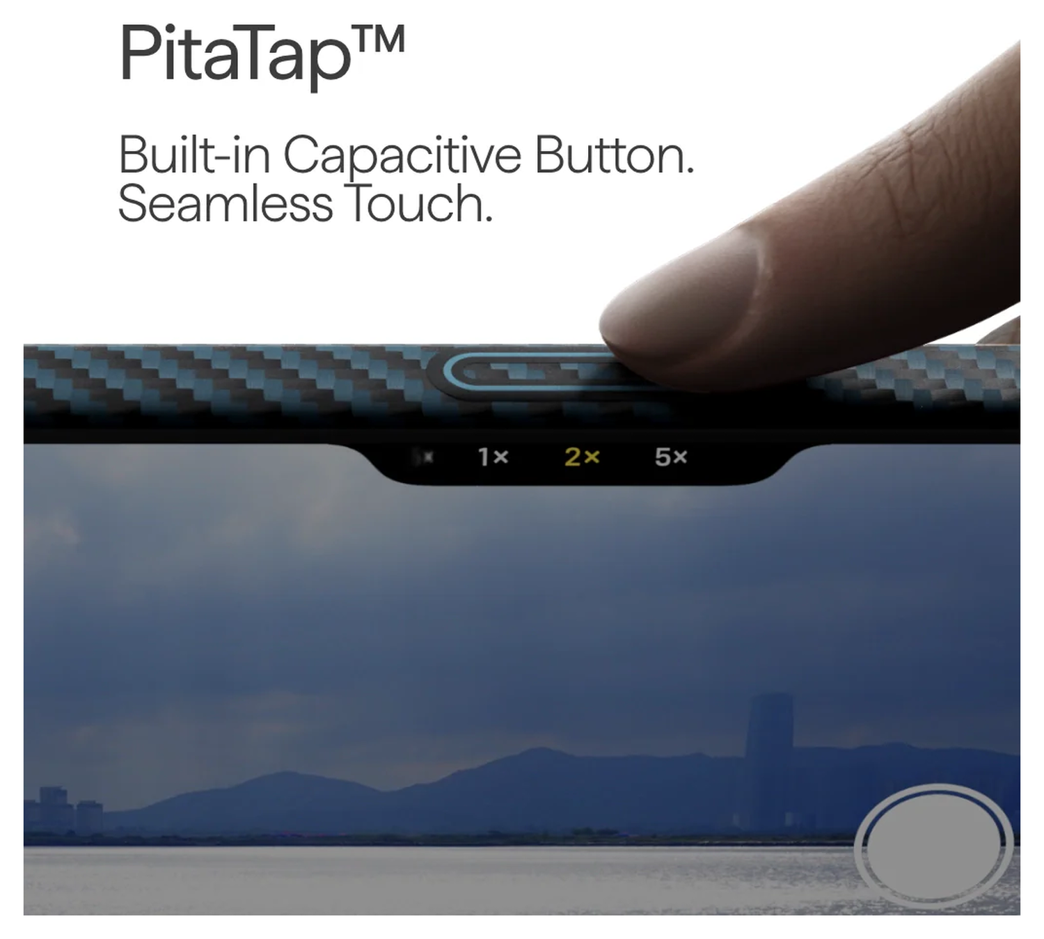 PITAKA Ultra-Slim iPhone Air Hoesje 600D MagSafe Ultra Dun Blauw Grijs afbeelding 3