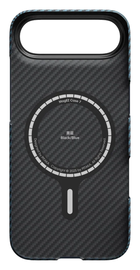 PITAKA Ultra-Slim iPhone Air Hoesje 600D MagSafe Ultra Dun Blauw Grijs