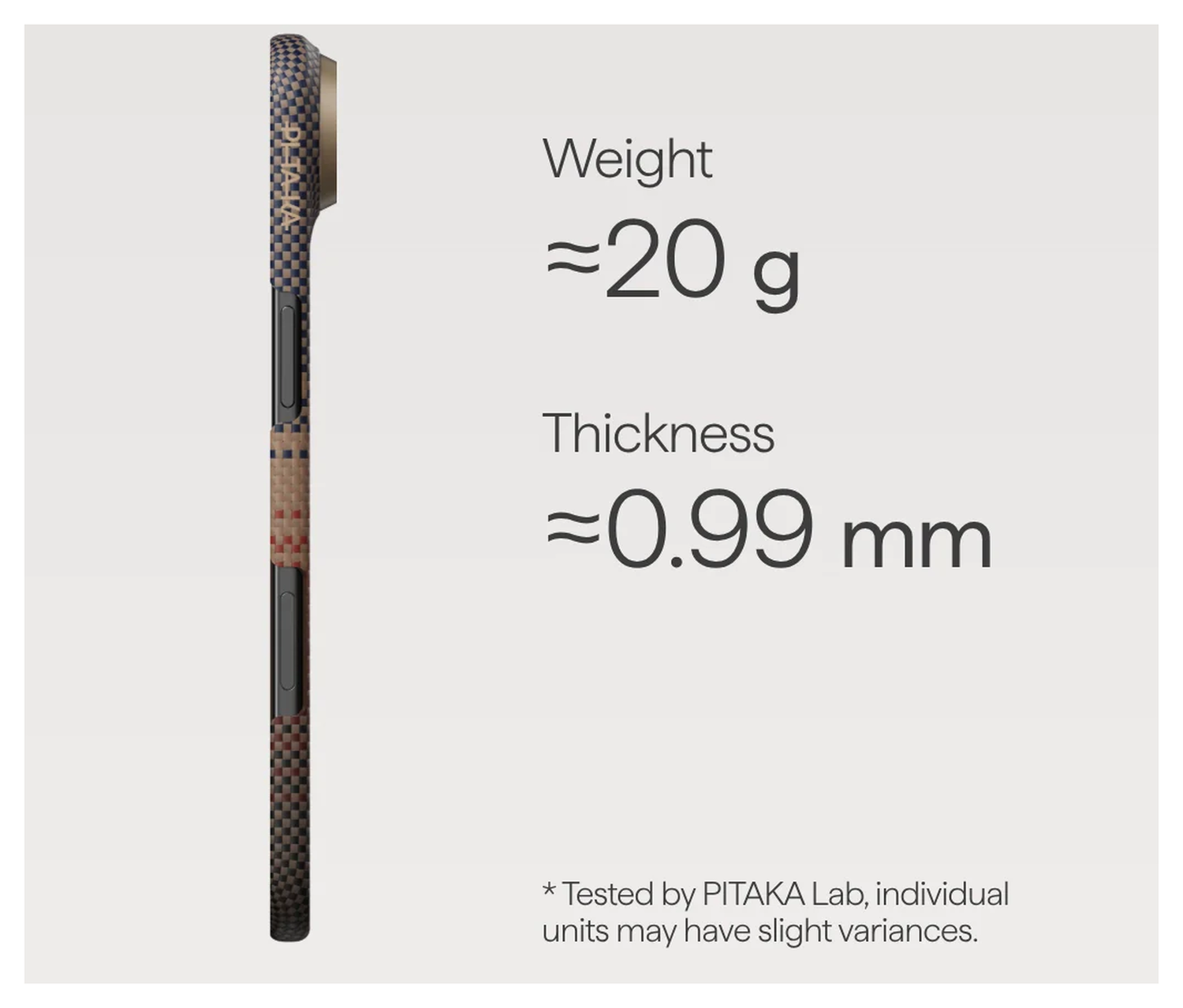 PITAKA Ultra-Slim iPhone Air Hoesje 600D MagSafe Ultra Dun Sunset afbeelding 2