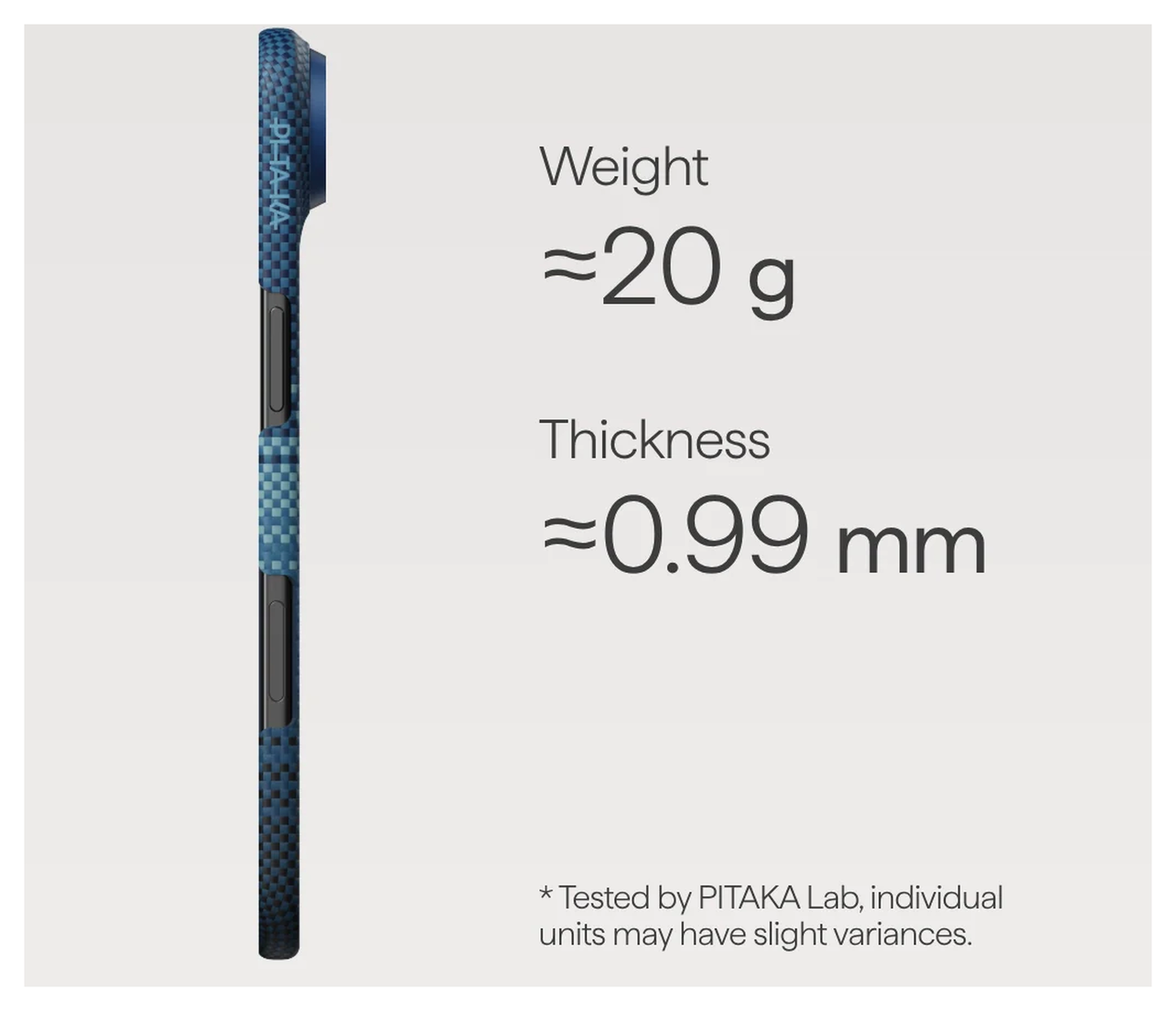 PITAKA Ultra-Slim iPhone Air Hoesje 600D MagSafe Ultra Dun Moonrise afbeelding 3