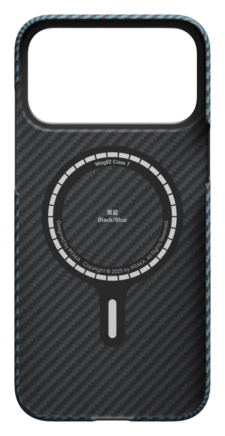 PITAKA Ultra-Slim iPhone 17 Pro Hoesje 600D MagSafe Ultra Dun Blauw Grijs afbeelding 2