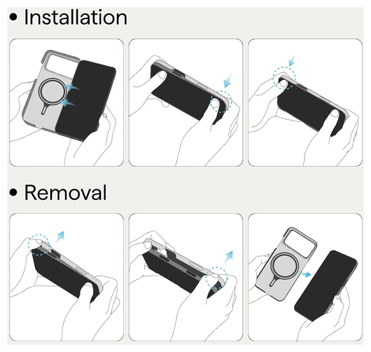 PITAKA Ultra-Slim iPhone 17 Pro Hoesje 600D MagSafe Ultra Dun Blauw Grijs afbeelding 11