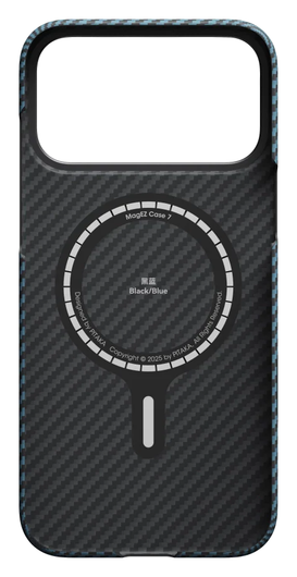 PITAKA Ultra-Slim iPhone 17 Pro Hoesje 600D MagSafe Ultra Dun Blauw Grijs afbeelding 2