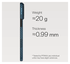 PITAKA Ultra-Slim iPhone 17 Pro Hoesje 600D MagSafe Ultra Dun Blauw Grijs afbeelding 4