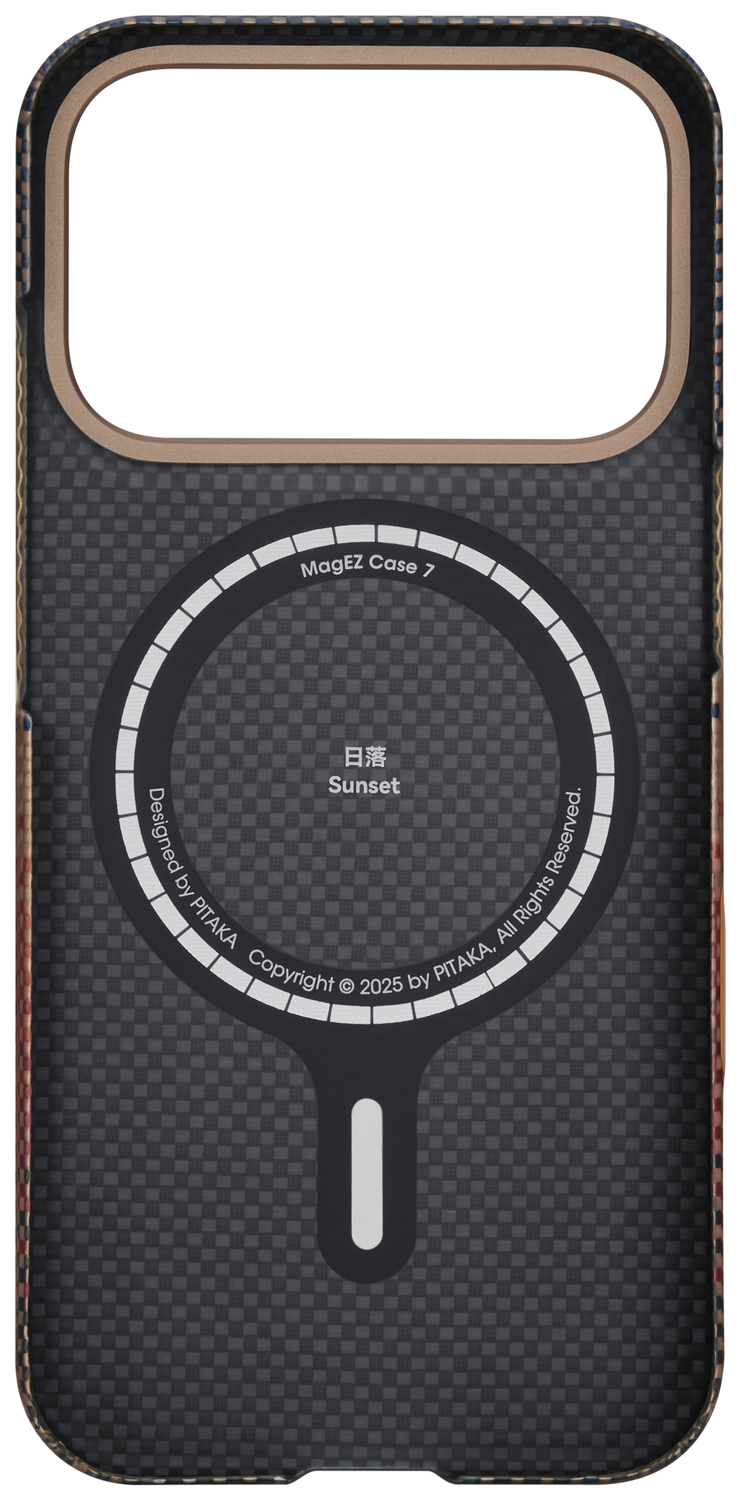 PITAKA Ultra-Slim iPhone 17 Pro Hoesje 600D MagSafe Ultra Dun Sunset afbeelding 11