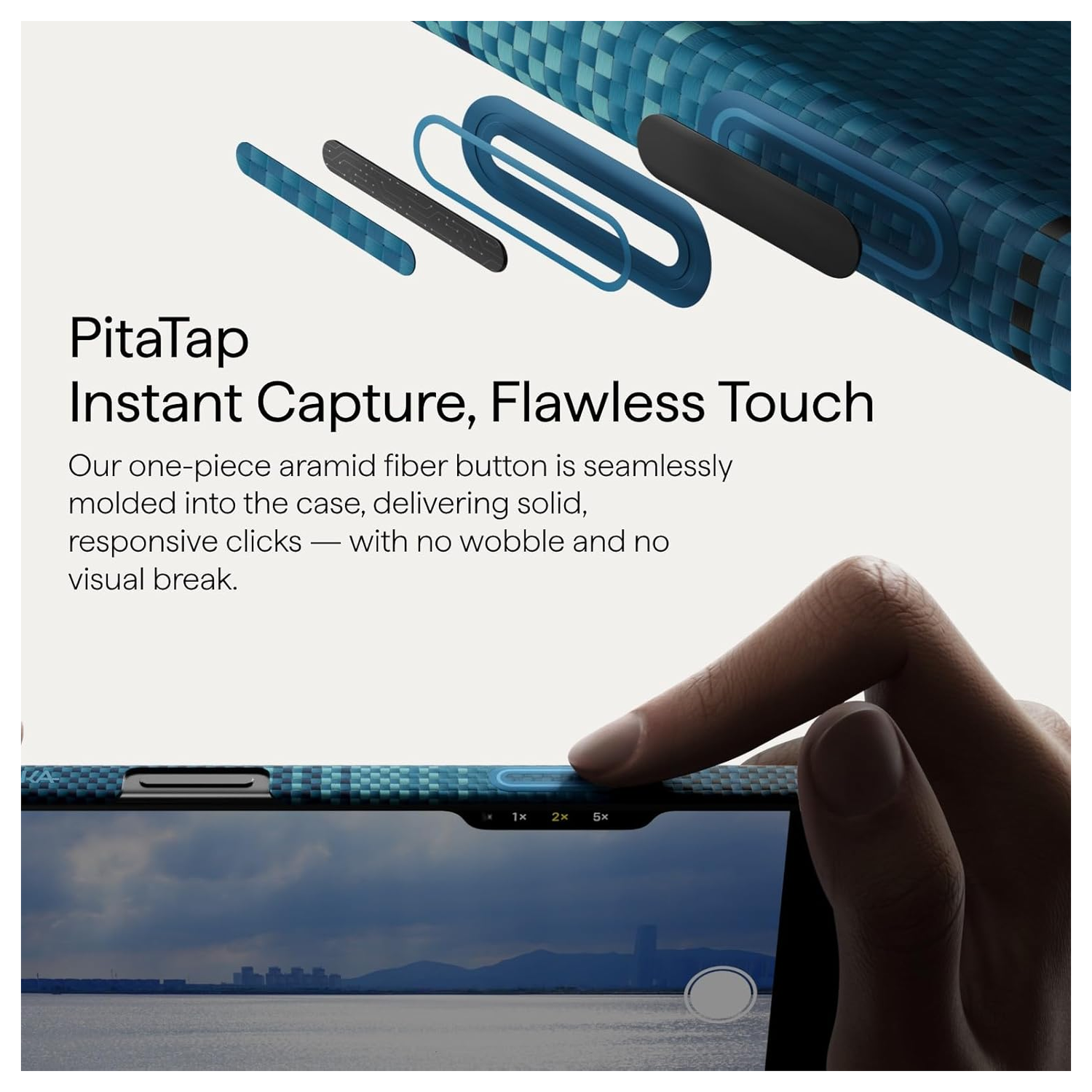 PITAKA Ultra-Slim iPhone 17 Pro Hoesje 600D MagSafe Ultra Dun Moonrise afbeelding 6