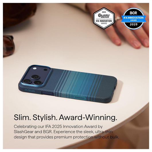 PITAKA Ultra-Slim iPhone 17 Pro Hoesje 600D MagSafe Ultra Dun Moonrise afbeelding 5