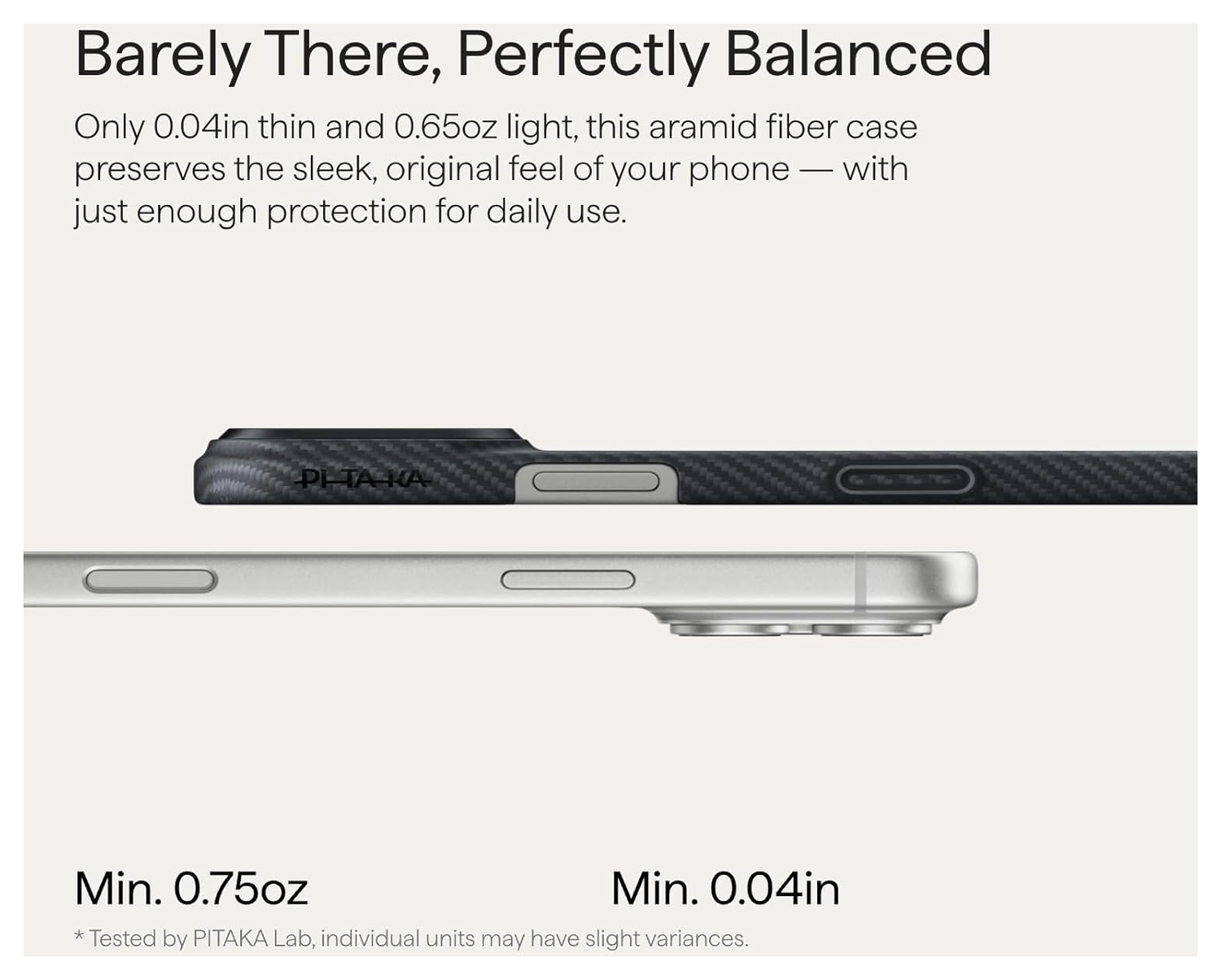 PITAKA Ultra-Slim iPhone 17 Pro Max Hoesje 600D MagSafe Ultra Dun Zwart afbeelding 9