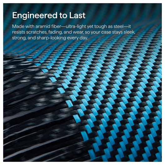 PITAKA Ultra-Slim iPhone 17 Pro Max Hoesje 600D MagSafe Ultra Dun Blauw Grijs afbeelding 6