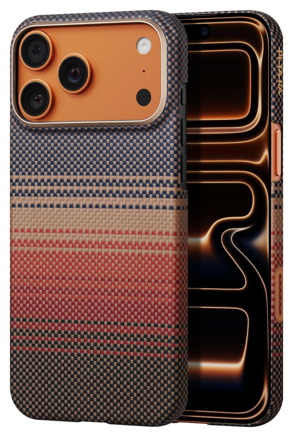 PITAKA Ultra-Slim iPhone 17 Pro Max Hoesje 600D MagSafe Ultra Dun Sunset afbeelding 9