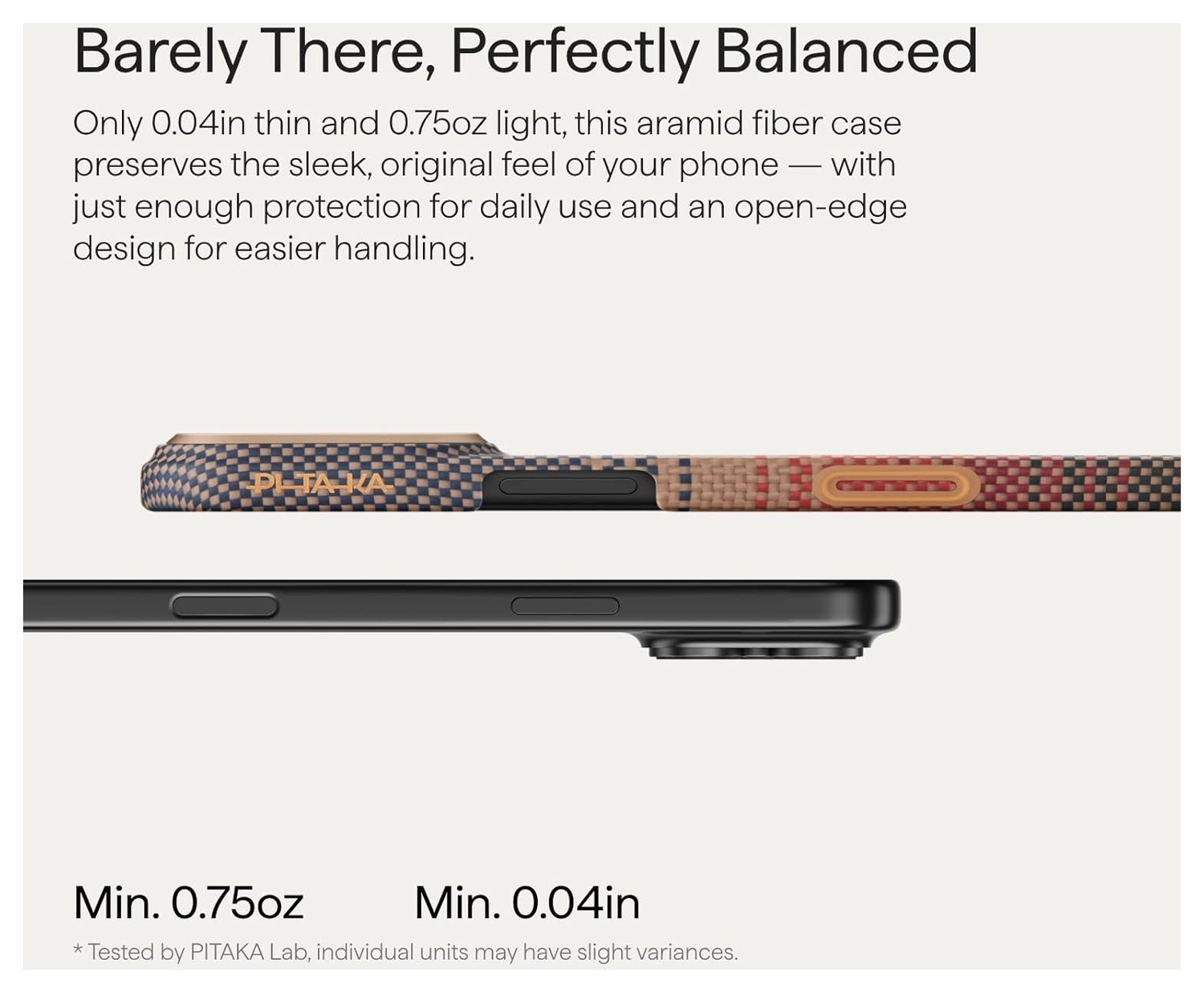 PITAKA Ultra-Slim iPhone 17 Pro Max Hoesje 600D MagSafe Ultra Dun Sunset afbeelding 7