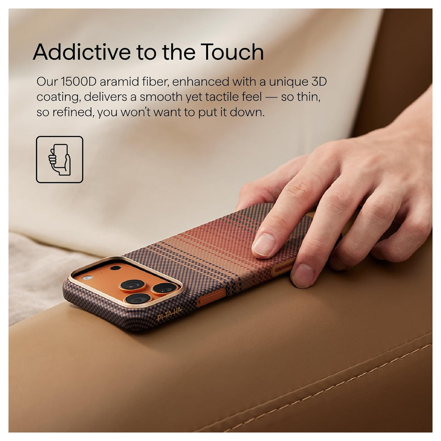 PITAKA Ultra-Slim iPhone 17 Pro Max Hoesje 600D MagSafe Ultra Dun Sunset afbeelding 6