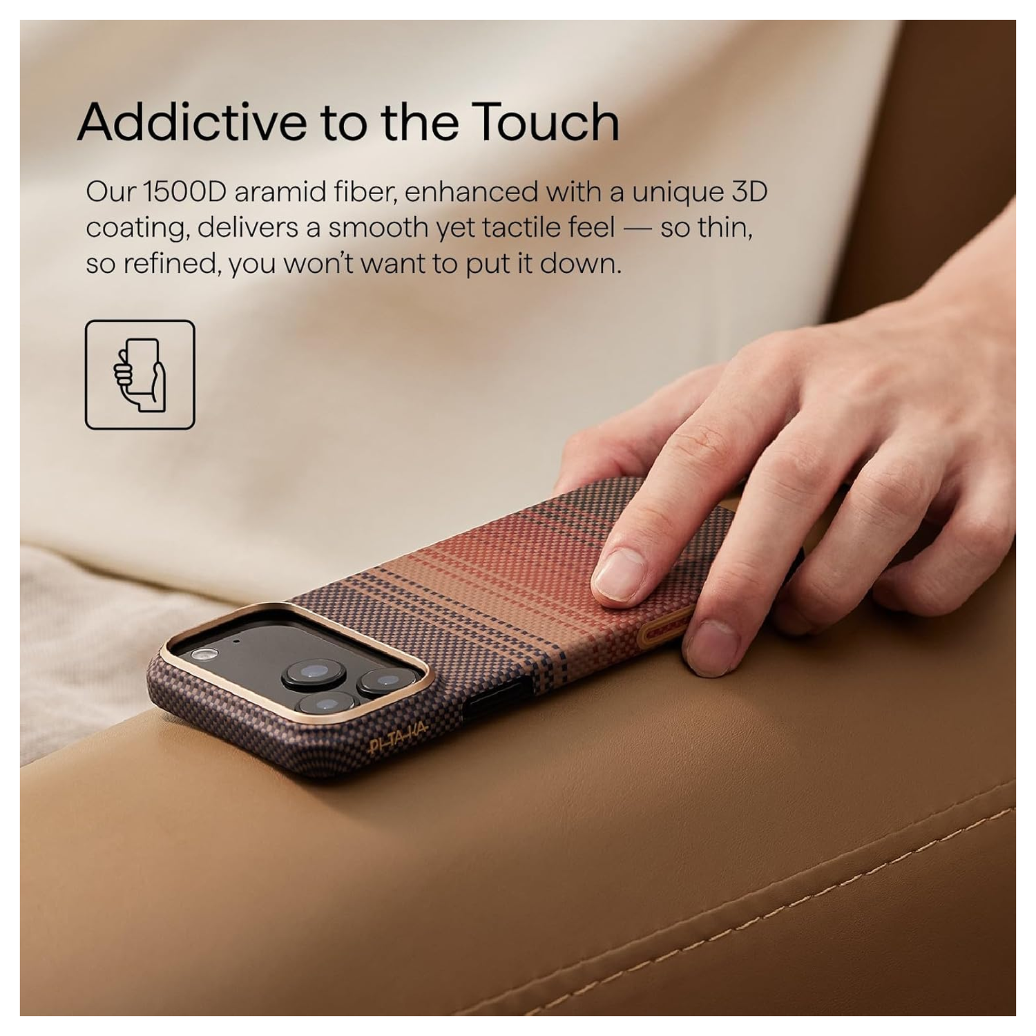 PITAKA Ultra-Slim iPhone 17 Pro Max Hoesje 600D MagSafe Ultra Dun Sunset afbeelding 8