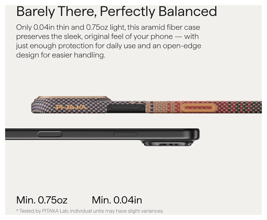 PITAKA Ultra-Slim iPhone 17 Pro Max Hoesje 600D MagSafe Ultra Dun Sunset afbeelding 7