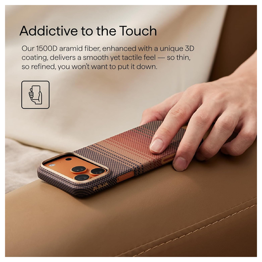 PITAKA Ultra-Slim iPhone 17 Pro Max Hoesje 600D MagSafe Ultra Dun Sunset afbeelding 6