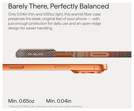 PITAKA Ultra-Slim iPhone 17 Pro Max Hoesje 600D MagSafe Ultra Dun Sunset afbeelding 10