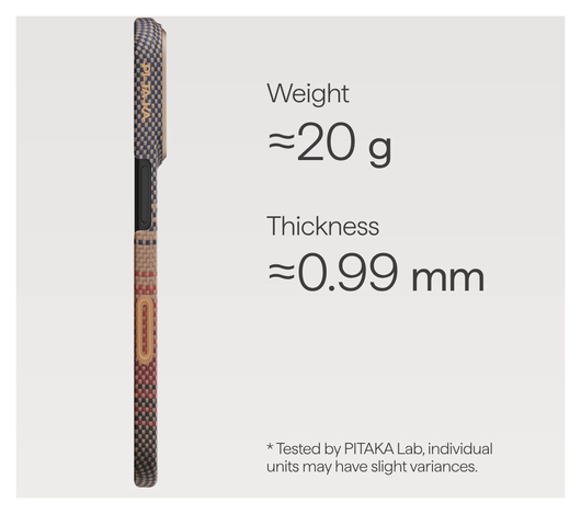 PITAKA Ultra-Slim iPhone 17 Pro Max Hoesje 600D MagSafe Ultra Dun Sunset afbeelding 5