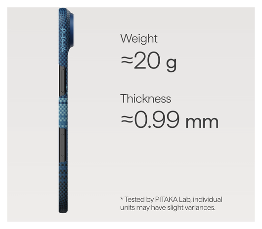 PITAKA Ultra-Slim iPhone 17 Pro Max Hoesje 600D MagSafe Ultra Dun Moonrise afbeelding 4