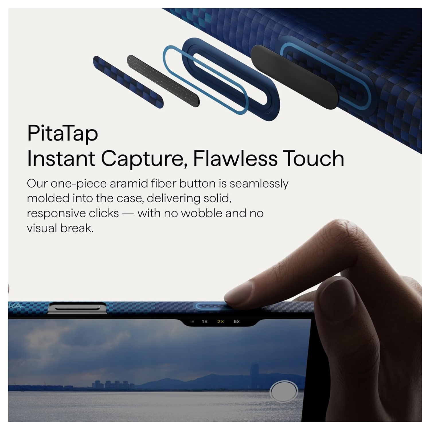 PITAKA Ultra-Slim iPhone 17 Pro Max Hoesje 600D MagSafe Ultra Dun Horizon afbeelding 7