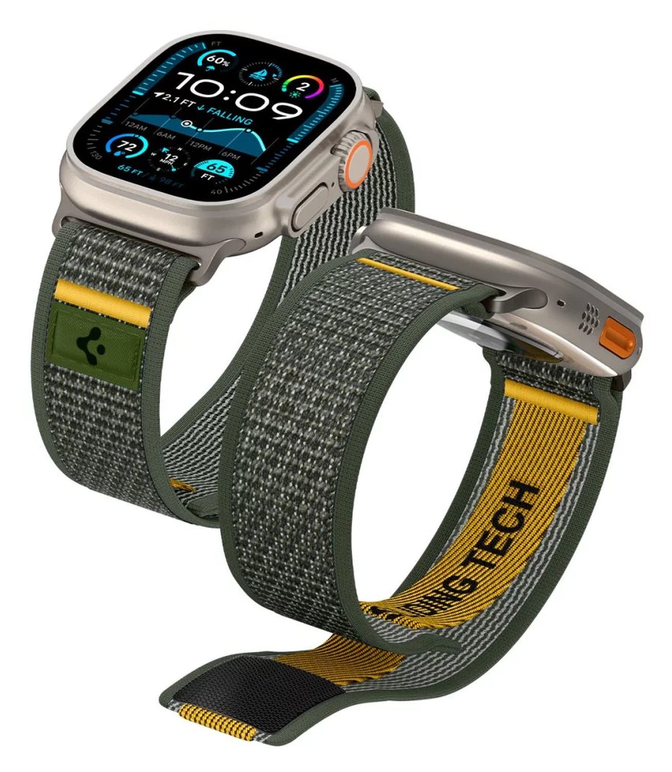 Spigen Athlex Air Apple Watch Bandje - 1-10/SE/Ultra 42/44/45/46/49MM - Groen afbeelding 1