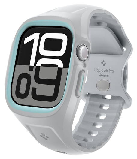 Spigen Liquid Air Pro - Apple Watch 10 46MM - Hoesje en Bandje - Grijs afbeelding 1