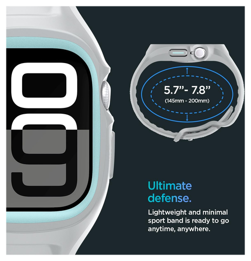Spigen Liquid Air Pro - Apple Watch 10 46MM - Hoesje en Bandje - Grijs afbeelding 3