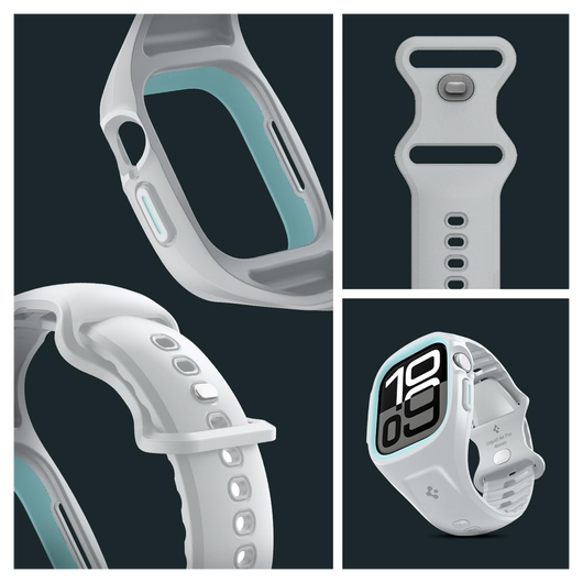 Spigen Liquid Air Pro - Apple Watch 10 46MM - Hoesje en Bandje - Grijs afbeelding 7
