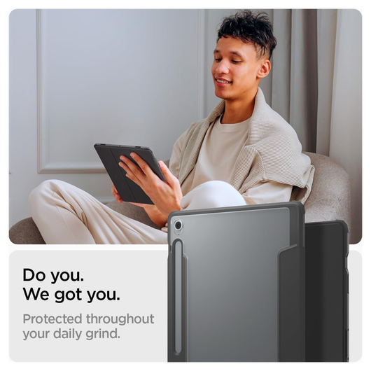 Spigen Ultra Hybrid Pro Samsung Galaxy Tab S10 FE Plus Hoes Zwart afbeelding 2