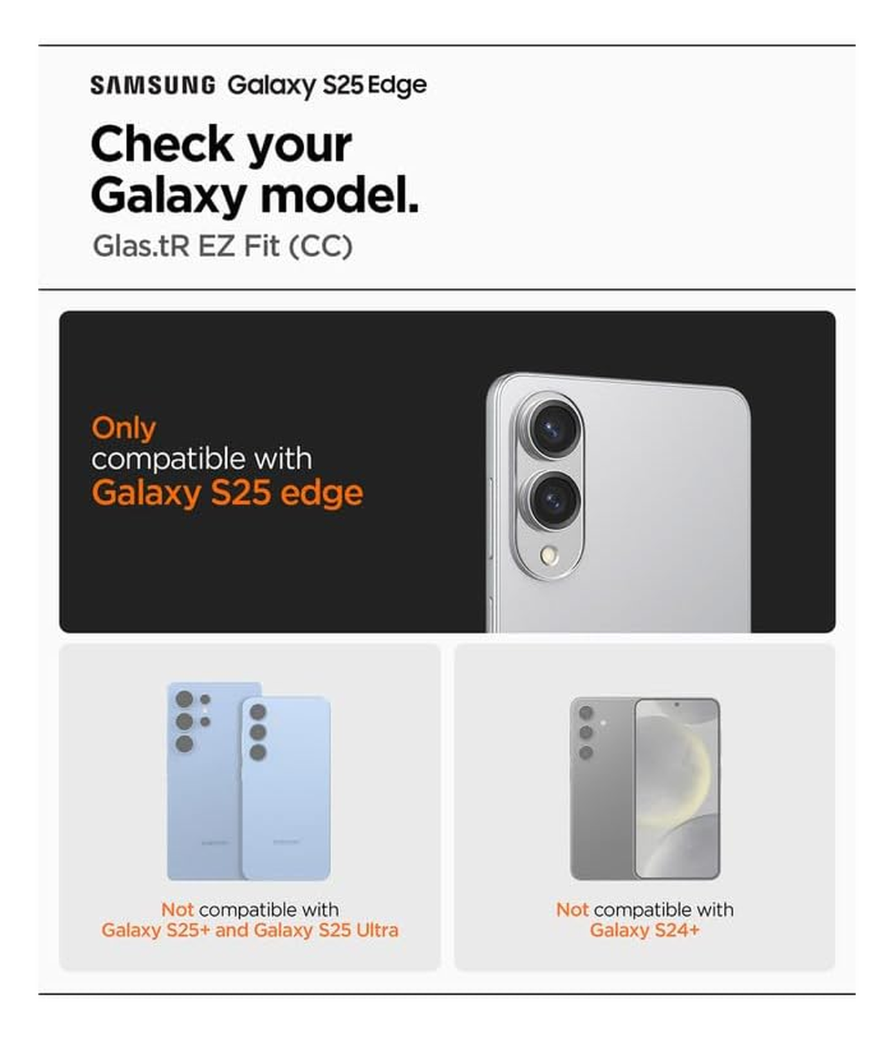 Spigen EZ Fit Pro HD Samsung Galaxy S25 Edge Screen Protector Tempered Glass afbeelding 2