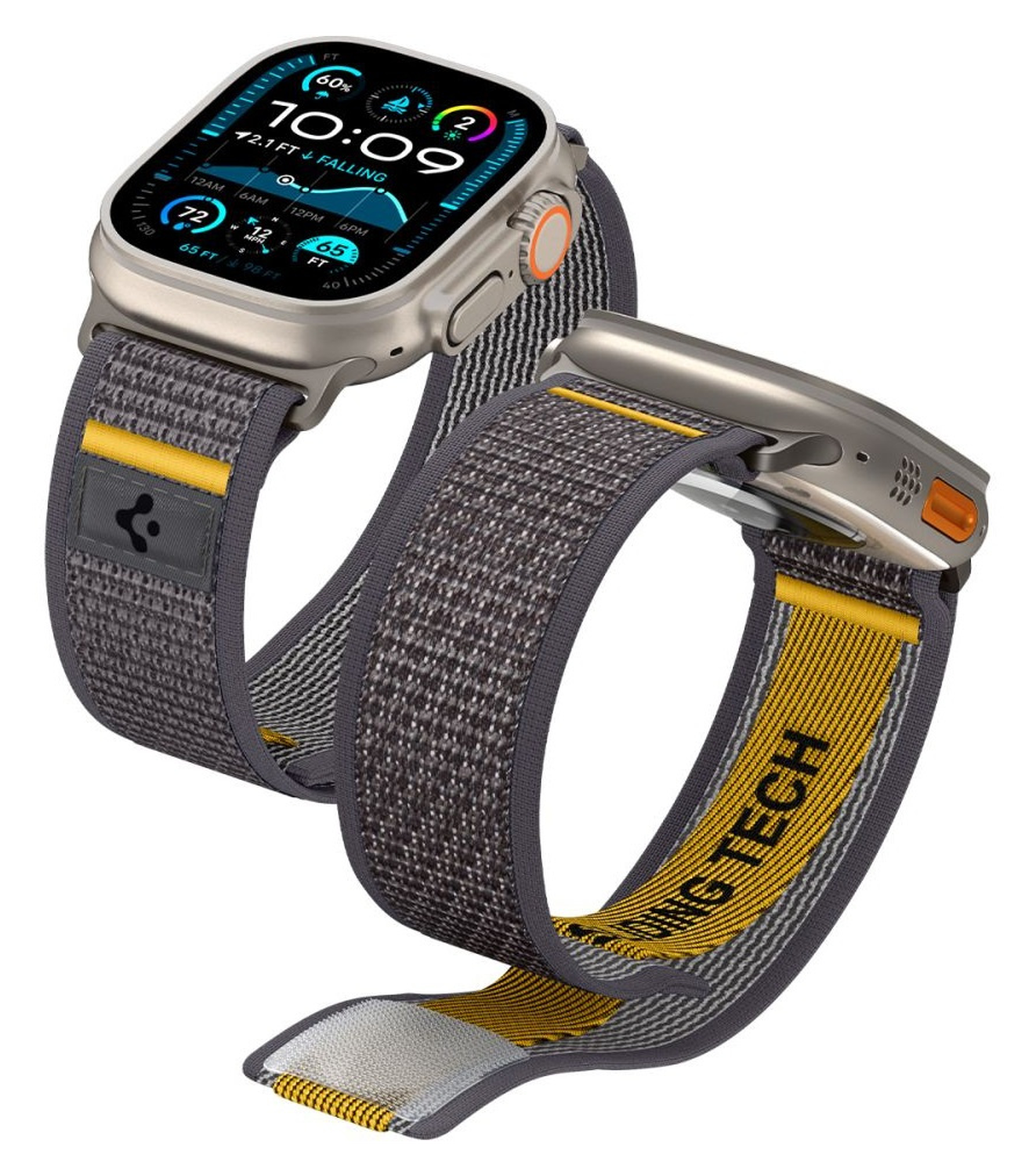 Spigen Athlex Air Apple Watch Bandje - 1-10/SE/Ultra 42/44/45/46/49MM - Grijs afbeelding 1