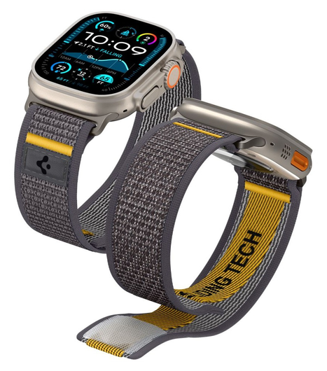 Spigen Athlex Air Apple Watch Bandje - 1-10/SE/Ultra 42/44/45/46/49MM - Grijs afbeelding 1