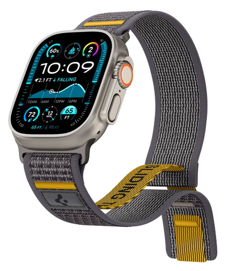 Spigen Athlex Air Apple Watch Bandje - 1-10/SE/Ultra 42/44/45/46/49MM - Grijs afbeelding 2