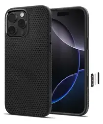 Spigen Liquid Air T MagFit Apple iPhone 16 Pro Max Hoesje Back Cover Matte Zwart afbeelding