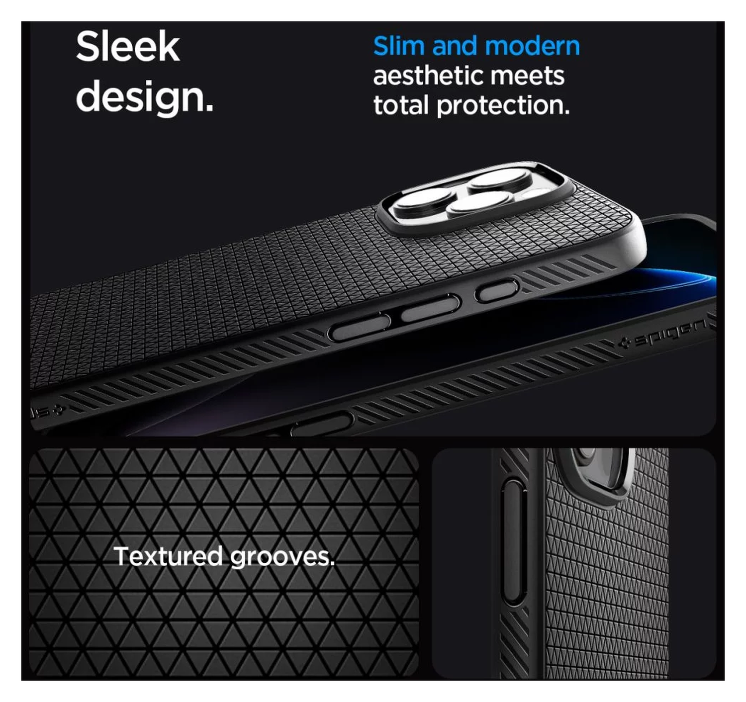 Spigen Liquid Air T MagFit Apple iPhone 16 Pro Max Hoesje Back Cover Matte Zwart afbeelding 6