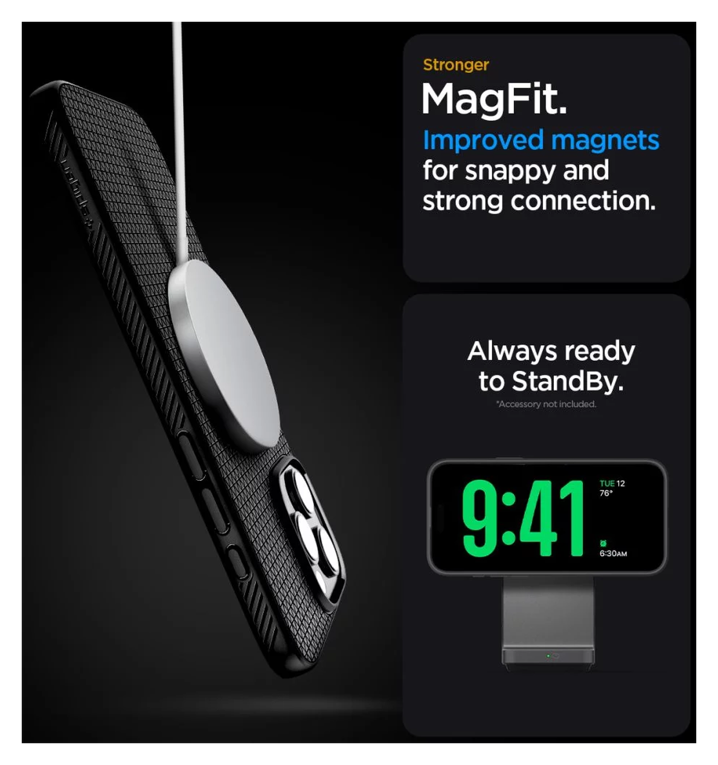 Spigen Liquid Air T MagFit Apple iPhone 16 Pro Max Hoesje Back Cover Matte Zwart afbeelding 7
