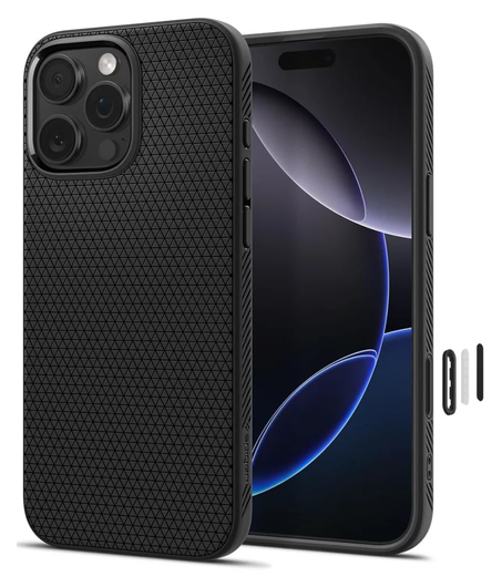 Spigen Liquid Air T MagFit Apple iPhone 16 Pro Max Hoesje Back Cover Matte Zwart afbeelding 1