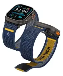 Spigen Athlex Air Apple Watch Bandje - 1-10/SE/Ultra 42/44/45/46/49MM - Blauw afbeelding