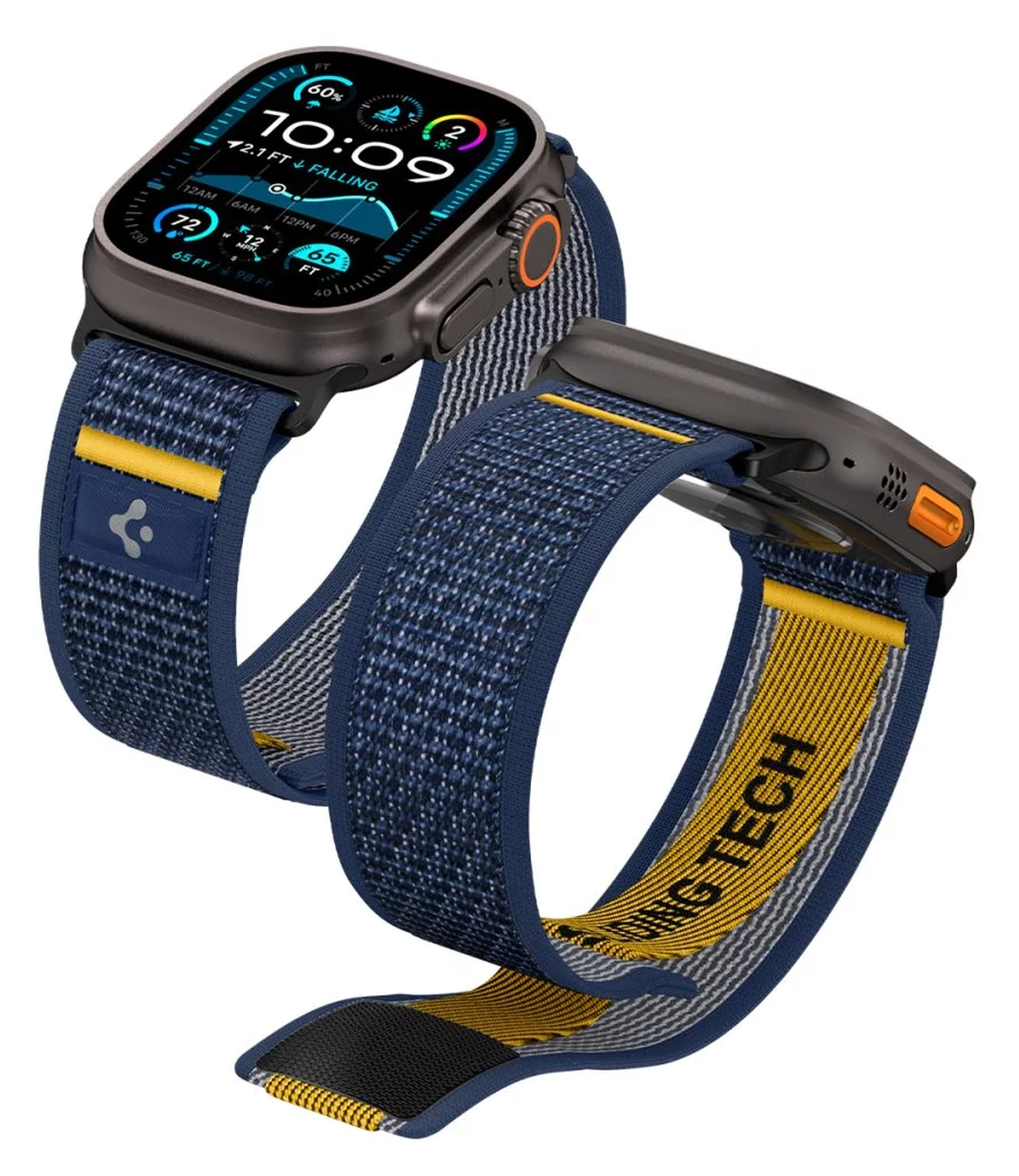 Spigen Athlex Air Apple Watch Bandje - 1-10/SE/Ultra 42/44/45/46/49MM - Blauw afbeelding 1