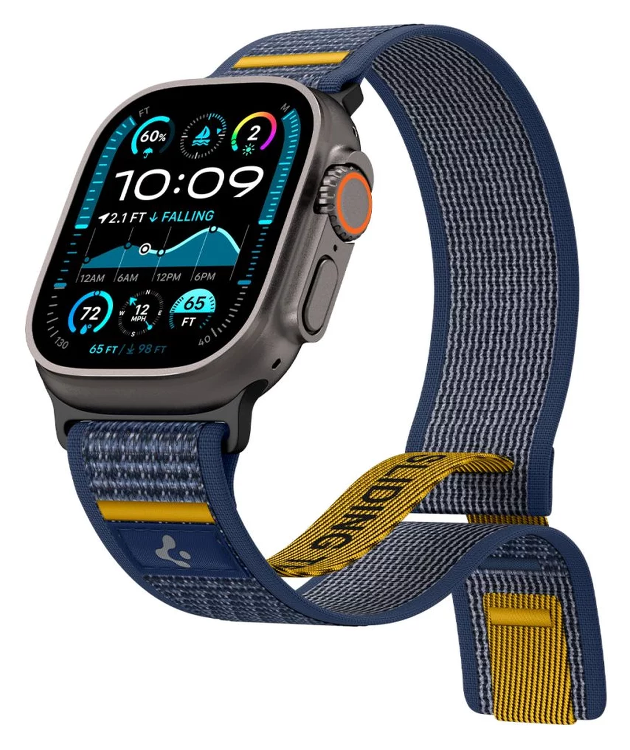 Spigen Athlex Air Apple Watch Bandje - 1-10/SE/Ultra 42/44/45/46/49MM - Blauw afbeelding 2